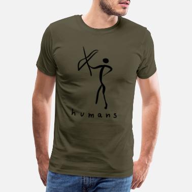 Skytesport Humans - Premium T-skjorte for menn