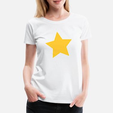 Grandes Étoiles grande étoile jaune - T-shirt premium Femme