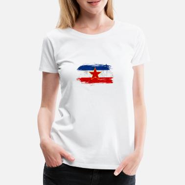 Balkan Yugoslavia vintage flag - Women&#39;s Premium T-Shirt