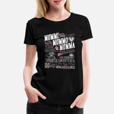 Mummo MUMMO Vaalea - Naisten premium t-paita