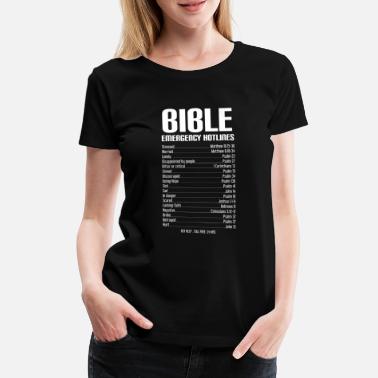 Nødnummer Bibelens nødnummer - Premium T-skjorte for kvinner