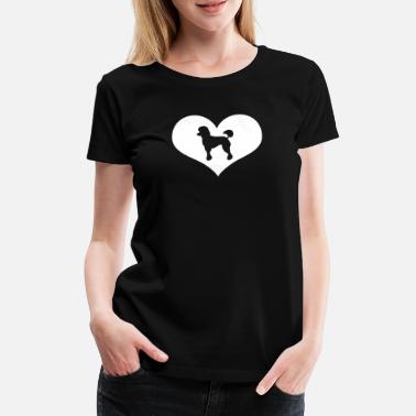 Heart Poodle Heart / Dogs Pet Poodle Lover Shirt - Premium T-skjorte for kvinner