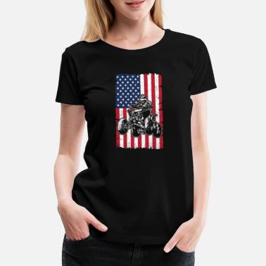 Mud Patriotic ATV American Flag USA - Women&#39;s Premium T-Shirt