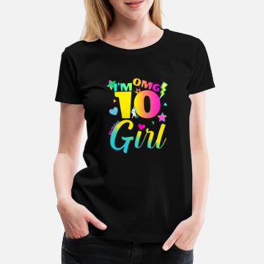 Girl 10th birthday girl OMG unicorn party - Women&#39;s Premium T-Shirt