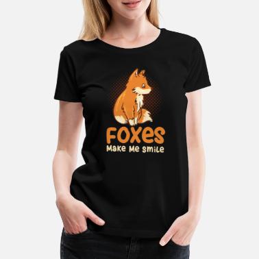 Forester Foxes Make Me Smile Cute Fox Nature Forest - Women&#39;s Premium T-Shirt