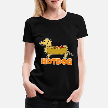 Hot Dog Hot Dog - Koira hot dogin kanssa - Naisten premium t-paita