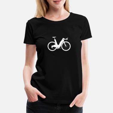 Rower Drogowy Rower do jazdy na czas 97 | | sylwetki Biały - Premium koszulka damska