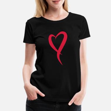 Hand Gezeichnet Herz hand gezeichnet/hand gemalt - Frauen Premium T-Shirt