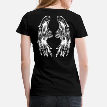 Anielskie Skrzydła Anielskie skrzydła z tyłu anielskie skrzydła - Premium koszulka damska