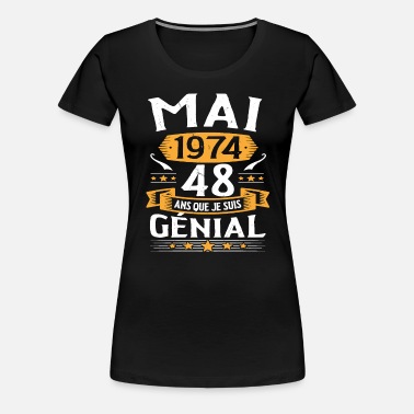 Fabriqué en 1974 Toutes Original Parties t shirt 44th Anniversaire Cadeau Idée coton 