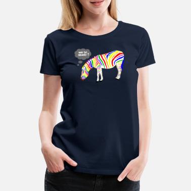 Lgbt Rainbow Zebra - Women&#39;s Premium T-Shirt
