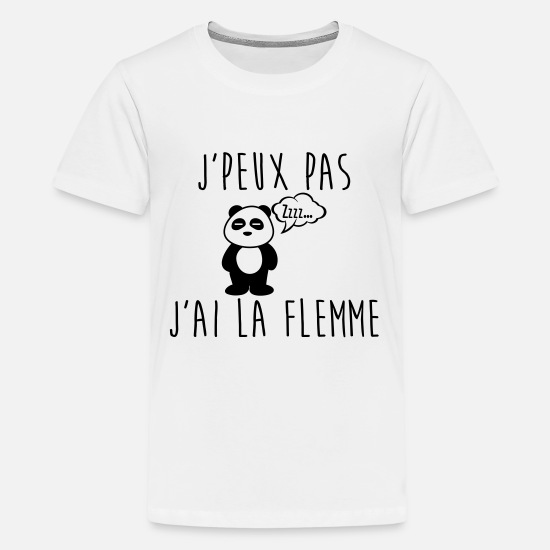 J/'Peux Pas J/'ai La Flemme Marmotte Ados Rigolo Femme T-Shirt