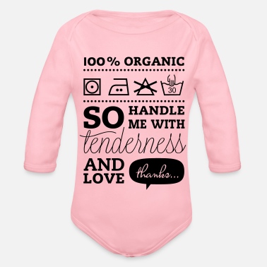 Tlc Typographic Laundry Tag TLC - Ekologisk långärmad babybody