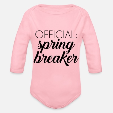 Spring Break Spring Break / Spring Break: Officiella spring break - Ekologisk långärmad babybody