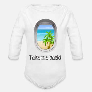 Take Semester under palmer - Ta mig tillbaka - Ekologisk långärmad babybody