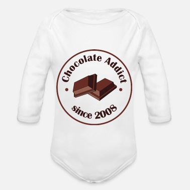 Teen Beroende av choklad sedan 2008 gourmethumor - Ekologisk långärmad babybody