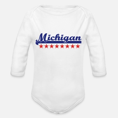 Michigan michigan - Ekologisk långärmad babybody