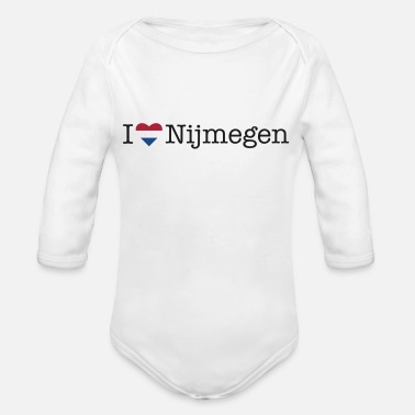 Nederländerna Jag älskar Nijmegen - Ekologisk långärmad babybody