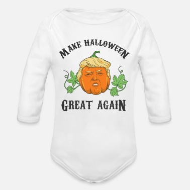Halloween Trump trumpet gör Halloween bra igen - Ekologisk långärmad babybody