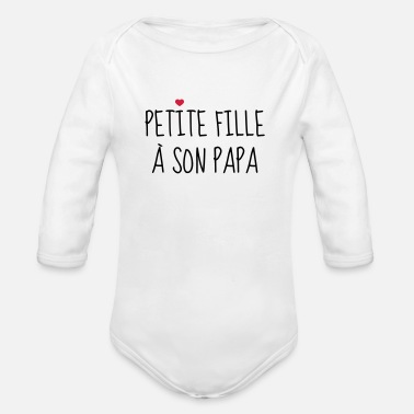 Spreadshirt Petite Fille À Son Papa Body Bébé Bio Manches Courtes