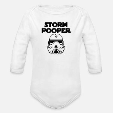 Storm storm Pooper - Ekologisk långärmad babybody