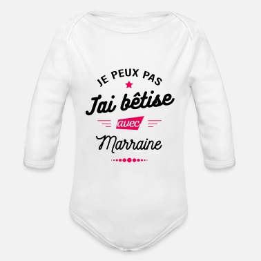 Spreadshirt Filleul Filleule JAi La Meilleure Marraine Body bébé Bio Manches Courtes 
