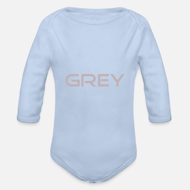 Grå Grå, grå - Ekologisk långärmad babybody