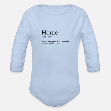Home Home at home - Organic Long-Sleeved Baby Bodysuit