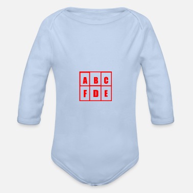 Alfabet alfabet - Ekologisk långärmad babybody