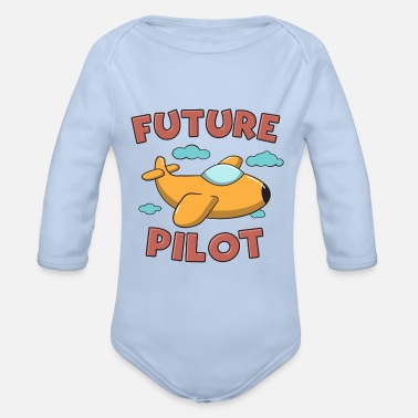 Future Pilot Gift - Organic Long-Sleeved Baby Bodysuit