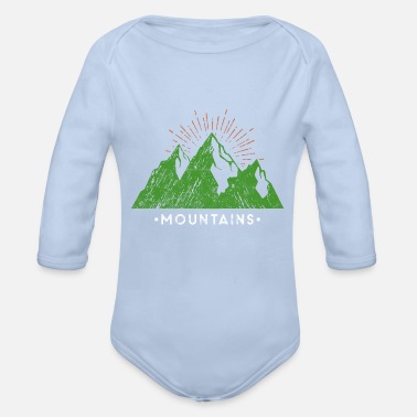Berg Berg bergen - Ekologisk långärmad babybody