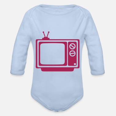 Tv tv tv tv - Ekologisk långärmad babybody