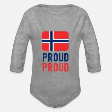 Stolt Stolt Stolt att vara norsk - Ekologisk långärmad babybody