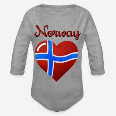 Norge Norges flagga, Norges flagga - Ekologisk långärmad babybody