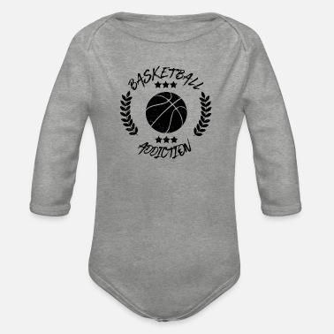 Addicted Basketball Addiction - Addict addicting ball sports - Organic Long-Sleeved Baby Bodysuit