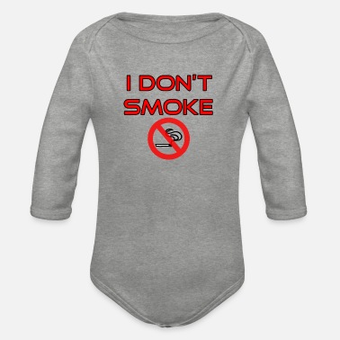 Rökning Jag röker inte - rökning - Ekologisk långärmad babybody