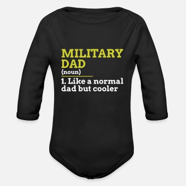 Militär Militär pappa - Ekologisk långärmad babybody