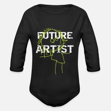 Konstnär Konstnär, jag blir konstnär - Ekologisk långärmad babybody