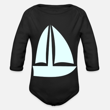 Segelbåt Segelbåt segelbåt - Ekologisk långärmad babybody
