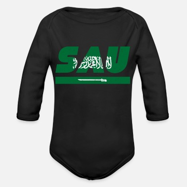 Sau Saudiarabien Flagga SAU - Ekologisk långärmad babybody