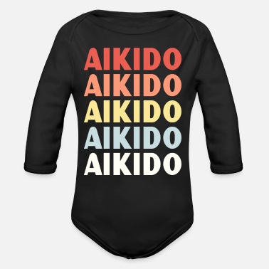 Aikido Aikido Aikido Aikido - Ekologisk långärmad babybody
