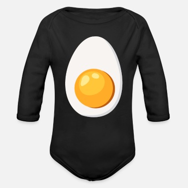 Ägg Ägg ägg halloween kostym påsk påsk ägg ägg - Ekologisk långärmad babybody