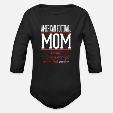 American Football Amerikansk fotbollsmamma som en vanlig mamma - Ekologisk långärmad babybody
