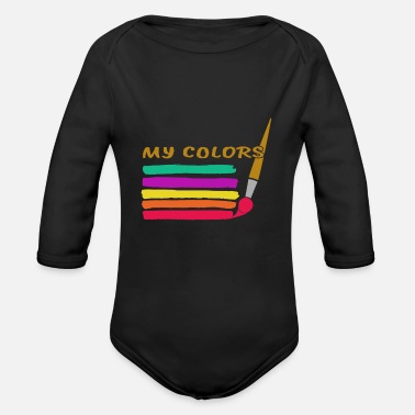 Färg Mina färger - mina färger - Ekologisk långärmad babybody