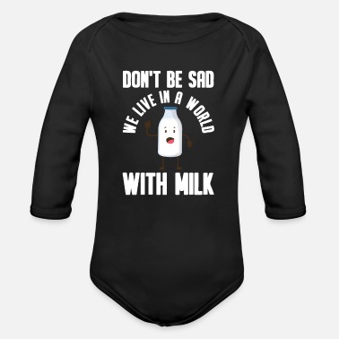 Milk Milk raw milk whole milk - Organic Long-Sleeved Baby Bodysuit