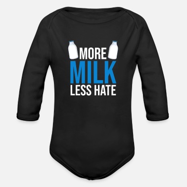 Milk Milk milk Whole milk - Organic Long-Sleeved Baby Bodysuit