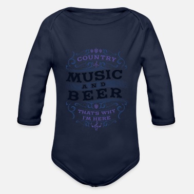 Countrymusic Countrymusic Beer Line Dance Village Gift - Organic Long-Sleeved Baby Bodysuit