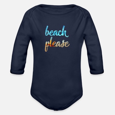 Strand Strand Vänligen strand - Ekologisk långärmad babybody