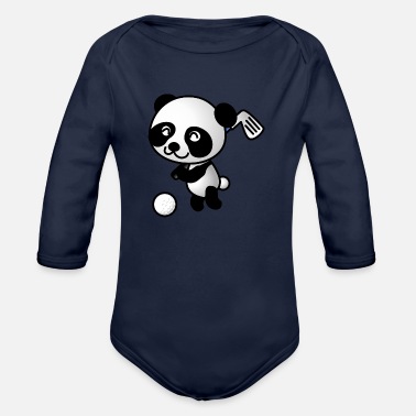 Pro Golf Panda Golfbjörn Golf pro - Ekologisk långärmad babybody