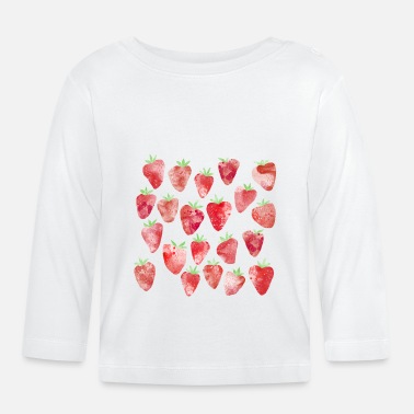 Strawberry Watercolour - Baby Longsleeve Shirt
